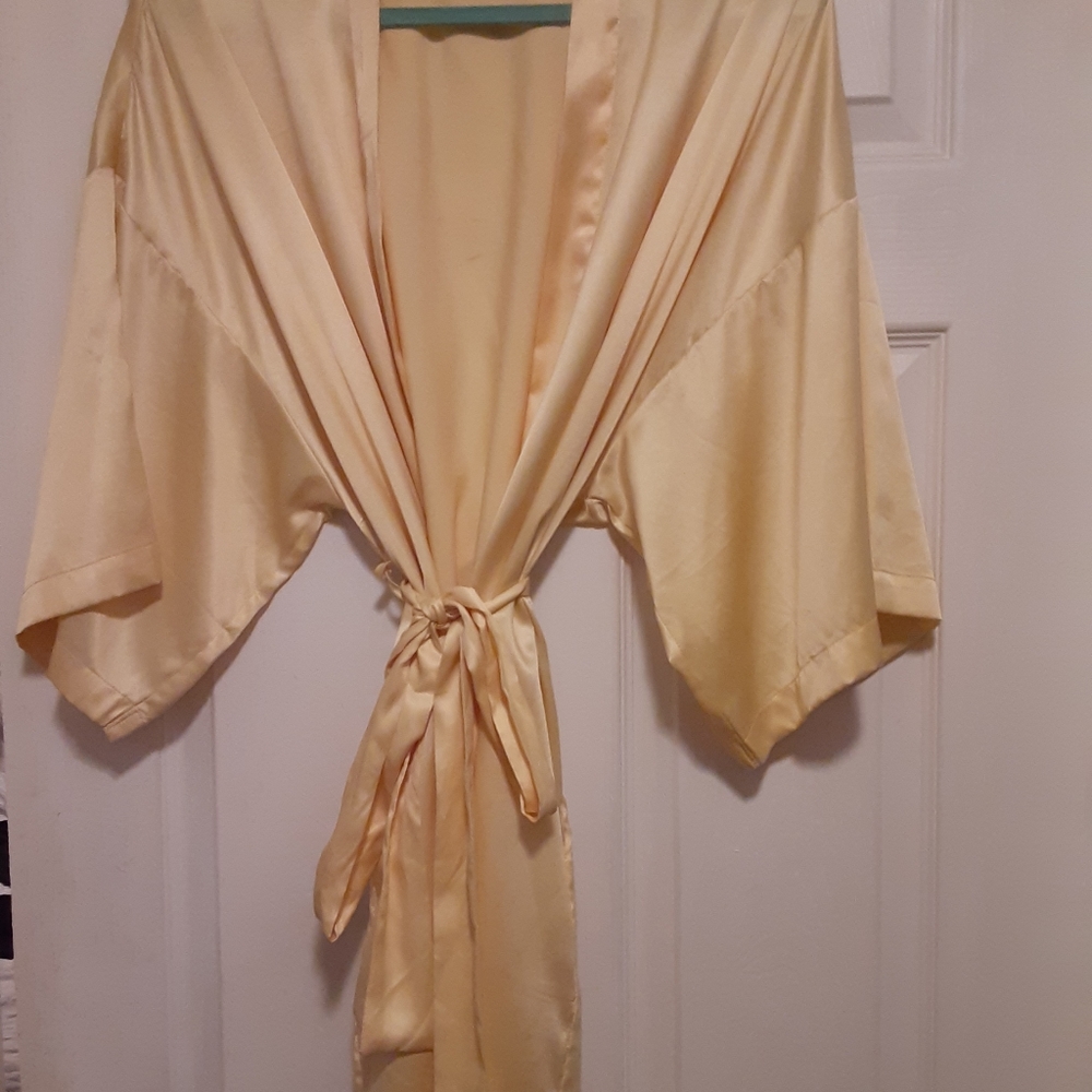 Victoria's Secret satin yellow robe